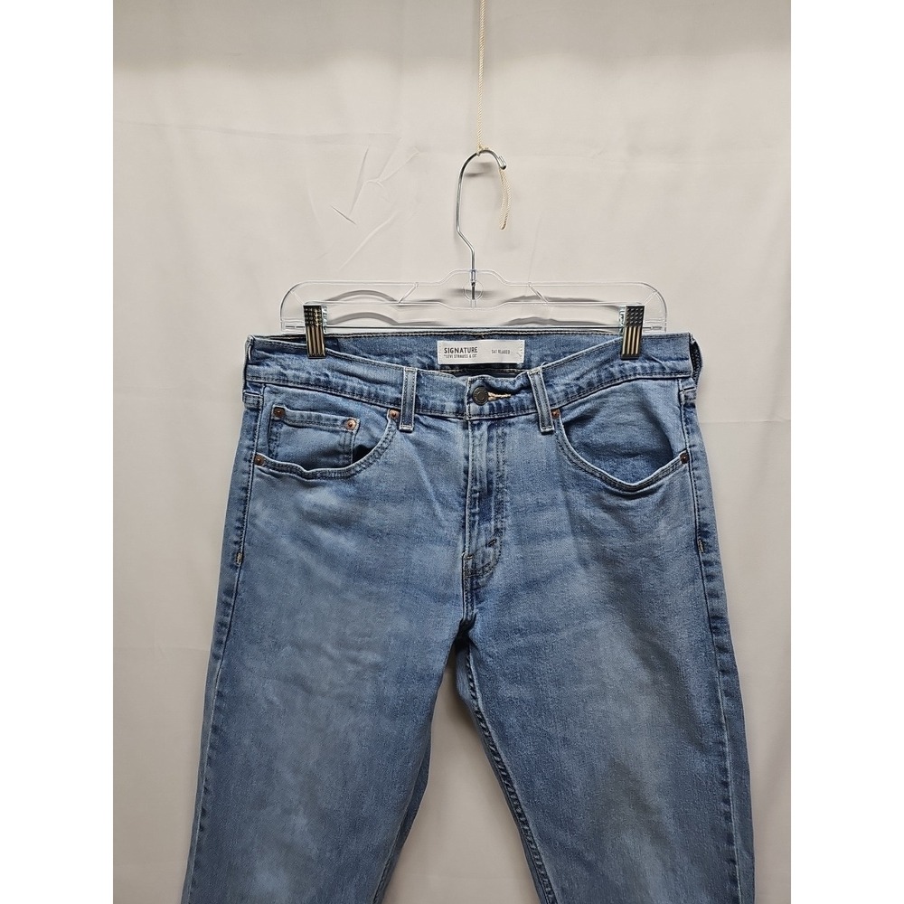 Levi's Mens Blue Relaxed Fit Strauss Signature Stretch Denim Jeans Size 32x32 - Picture 9 of 16